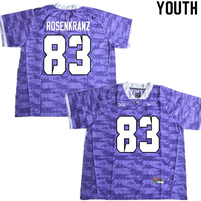 Youth #83 Cade Rosenkranz TCU Horned Frogs College Football Jerseys Sale-Limited Purple
